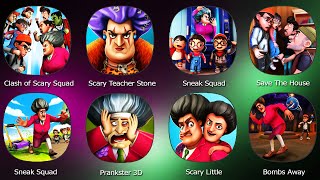Clash of Scary Squad,Scary Teacher Stone Age,Sneak Squad,Scary Little Prankster,Prankster 3D screenshot 1