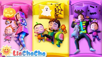 Ten in the Bed (Halloween Version) | Happy Halloween Songs | Nursery Rhymes & Kids Songs | LiaChaCha