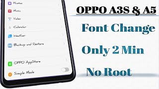 OPPO A3S & A5 Font Change Only 2 Min No Root