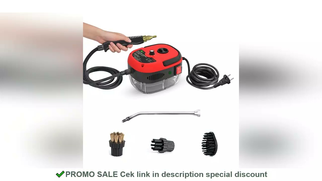 1500W Portable Handheld Steam Cleaner High Temperature Pressurized Steam Cleaning Machine with Brush