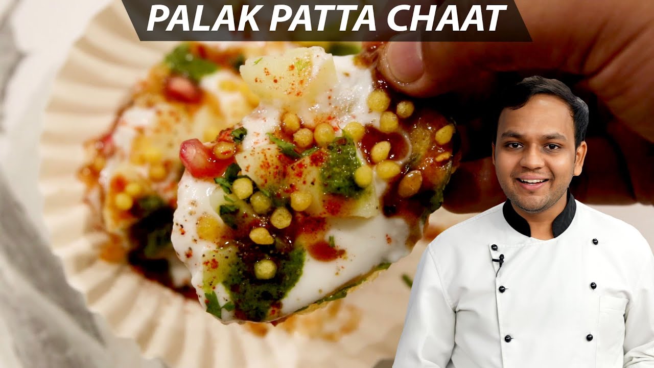 Kurkura Palak Patta Chaat in Events / Shaadi Style - With Crunchy Boondi Recipe - CookingShooking