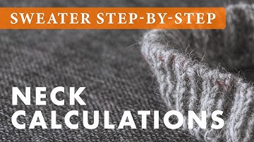Top-down sweater. Neck calculations. Step-by-step instructions.