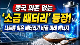 중국 의존 없는 ‘소금 배터리’ 등장! 나트륨 이온 배터리가 바꿀 미래 에너지