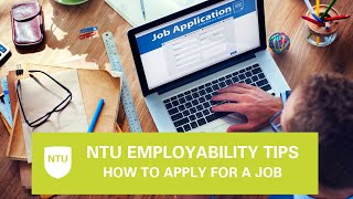 NTU Employability | How To Apply For a Job