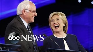 Democratic Debate for President: Hillary Clinton, Bernie Sanders at Center Stage