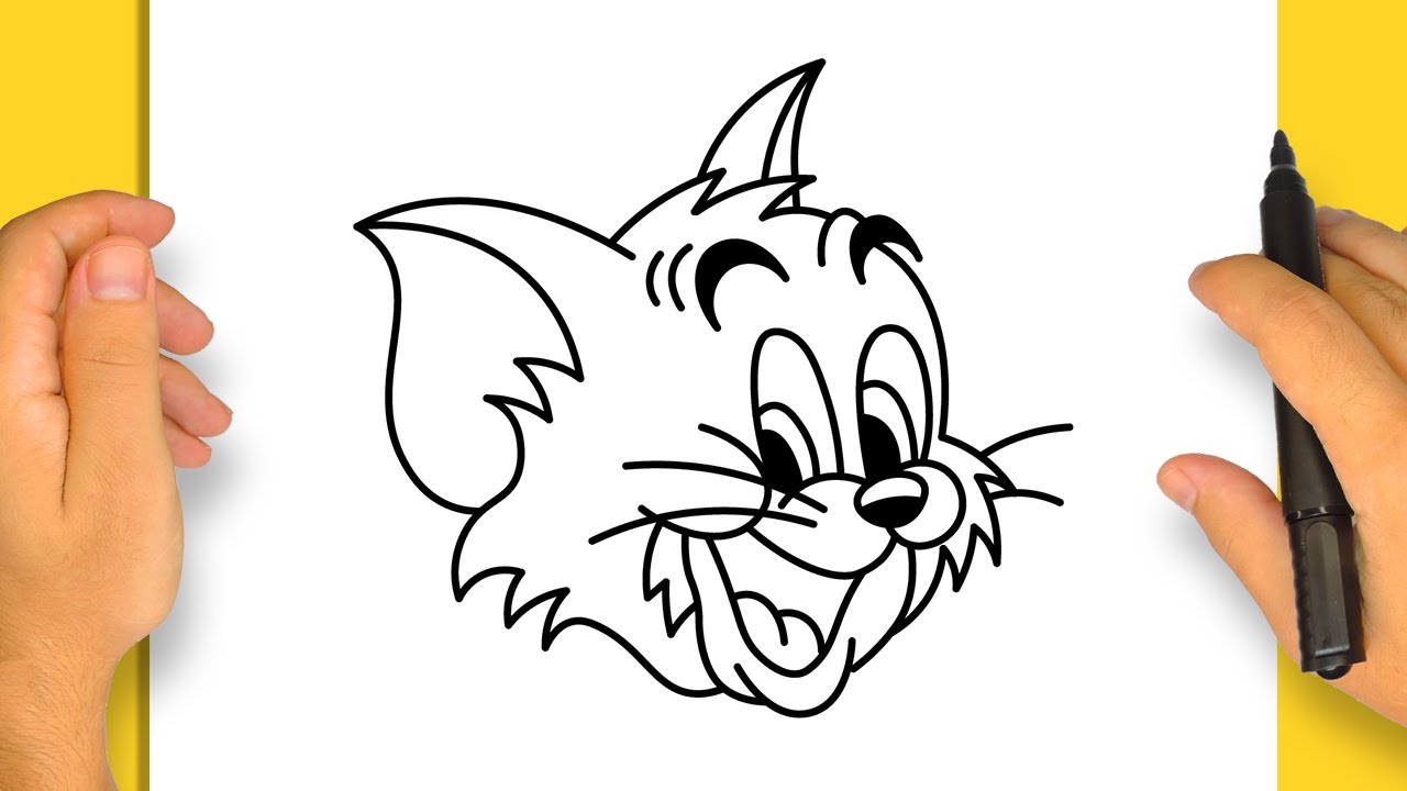 Comment dessiner Tom | Tom et Jerry | Étape par Étape Simple et Facile
