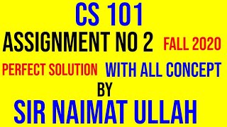 CS101 assignment 2 solution fall 2020|CS 101|assignment 2|Solution||fall2020|webpage|HTML|Code|vu.