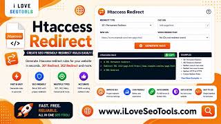 🔀 Free htaccess Redirect Generator – Create Redirect Rules Online | iLoveSEOTools