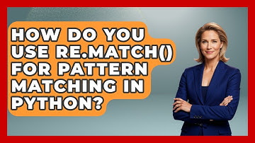 How Do You Use Re.match() For Pattern Matching In Python? - Python Code School