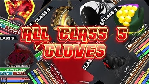 All class S gloves (Roblox Boxing League)