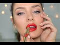 High End Makeup Talk Through: Flirty Eyes & Classic Red YSL Lip