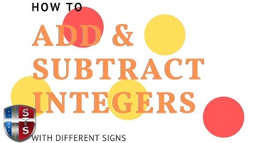 How to add and subtract integers with different signs