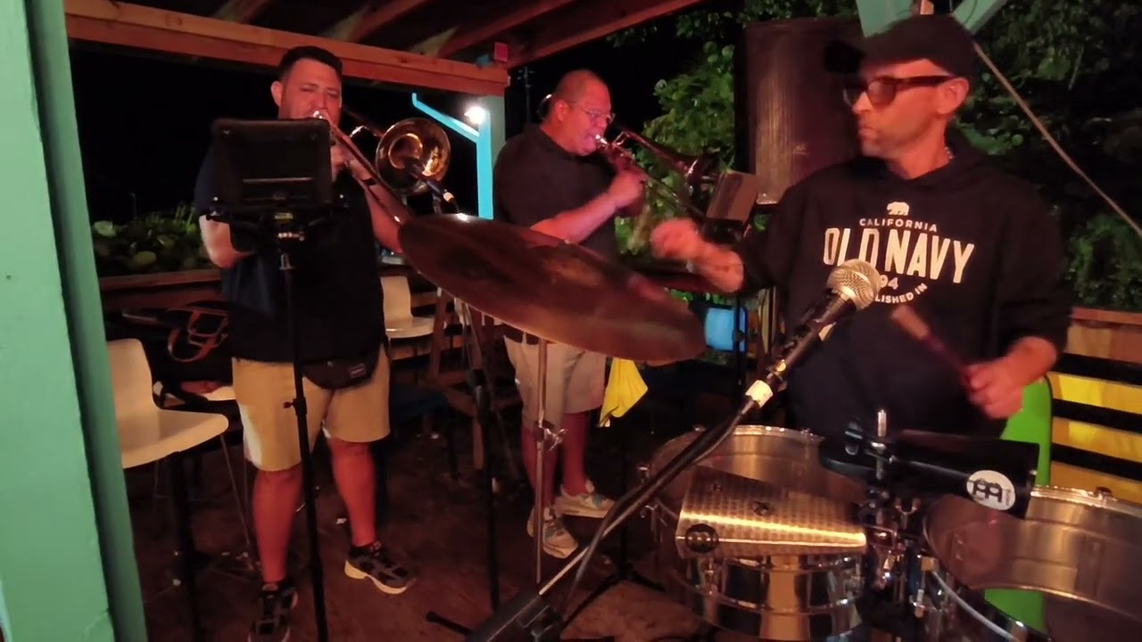 Joe Y Sus Cocolos Live in Cocolaba Beach Bar in Aguadilla Puerto Rico 