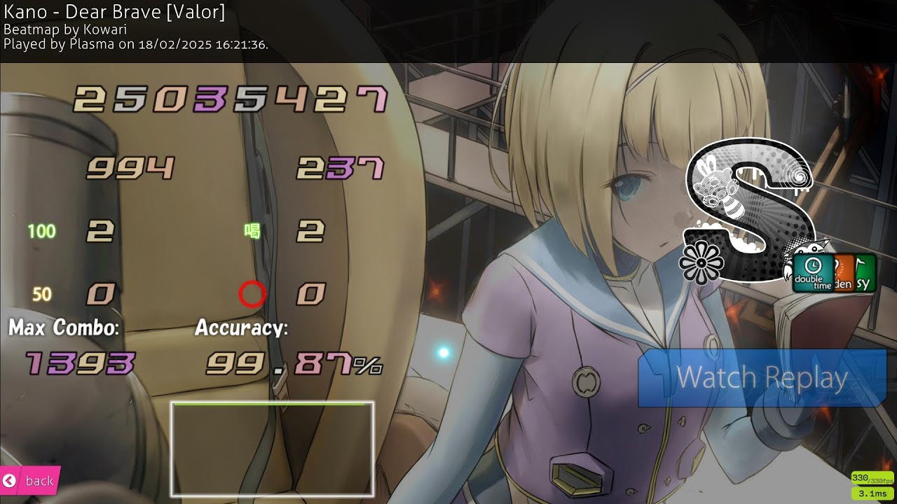 osu! - Dear Brave [Valor] EZHDDT 99.87% FC