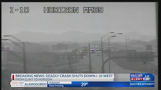 BREAKING: Deadly crash shuts down stretch of I-10 near Clint