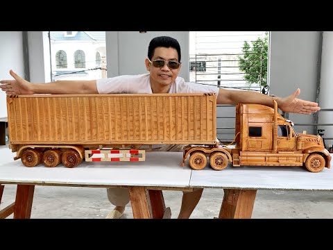 Wood Carving - Super Truck International Lonestar  - Woodworking