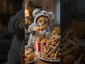 【豪快ASMR】コアラ猫ちゃん、山盛りフライドチキンを大爆食ｗｗｗ #Shorts #猫 #AI動画