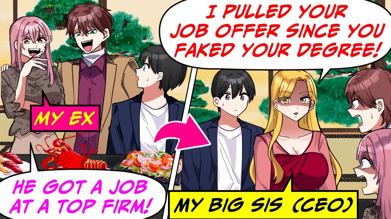 My Ex Crashes My Big Sis' Engagement Party & Brags About Her New BF’s Job Offer…[RomCom Manga Dub]