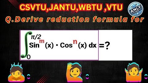 The Most Surprising reduction formula.CSVTU mathematics solutions