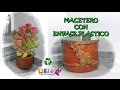 COMO HACER MACETERO CON GARRAFA O ENVASE PLASTICO. FACIL Y BARATO