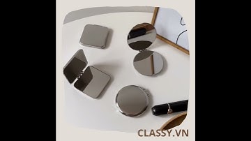Gương trang điểm cầm tay mini 2 mặt bỏ túi, 6.5cm , Gương cầm tay mini Hàn Quốc siêu cute,