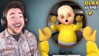 PLAYING AS THE BABY MOD!!! | The Baby In Yellow Gameplay (Mods) screenshot 5