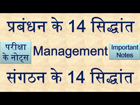 प्रबंधन के 14 सिद्धांत ,  संगठन के 14 सिद्धांत , हेनरी फेयोल के सिद्धांत , Principle of Management