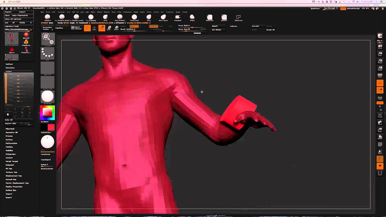 how to get rid of transpose in zbrush