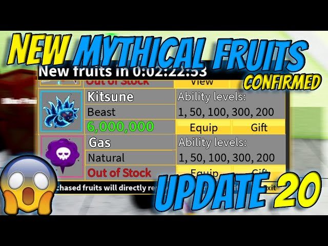 FRUTAS FISICAS, BLOX FRUIT, UPDATE 20!! - Roblox - Blox Fruits - GGMAX