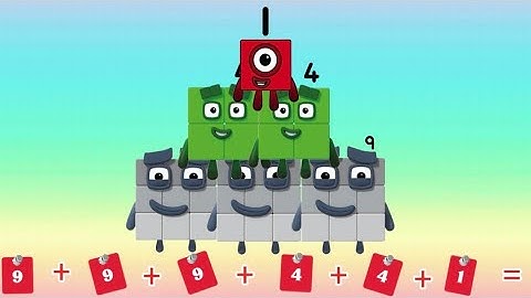 NUMBERBLOCKS ADDITION OF SIX SQUARE NUMBERS IN PYRAMID FORM | LEARN ADDITION | hello george