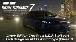 Gran Turismo 7: Livery Editior - Creating a U.D.R.S iNSport Tech Phase 1 variant on AFEELA Prototype