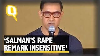 The Quint: Salman’s Rape Remarks Was Insensitive \& Unfortunate: Aamir Khan