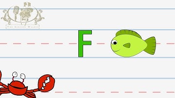 Write the letter F | Alphabet Writing lesson for children | The Singing Walrus