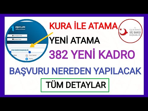 KPSS ŞARTI OLMADAN YENİ 382 KADRO AÇILDI✅ İÇİŞLERİ BAKANLIĞI GÖÇ İDARESİ BAŞKANLIĞI İŞÇİ ALIMI KURA✅