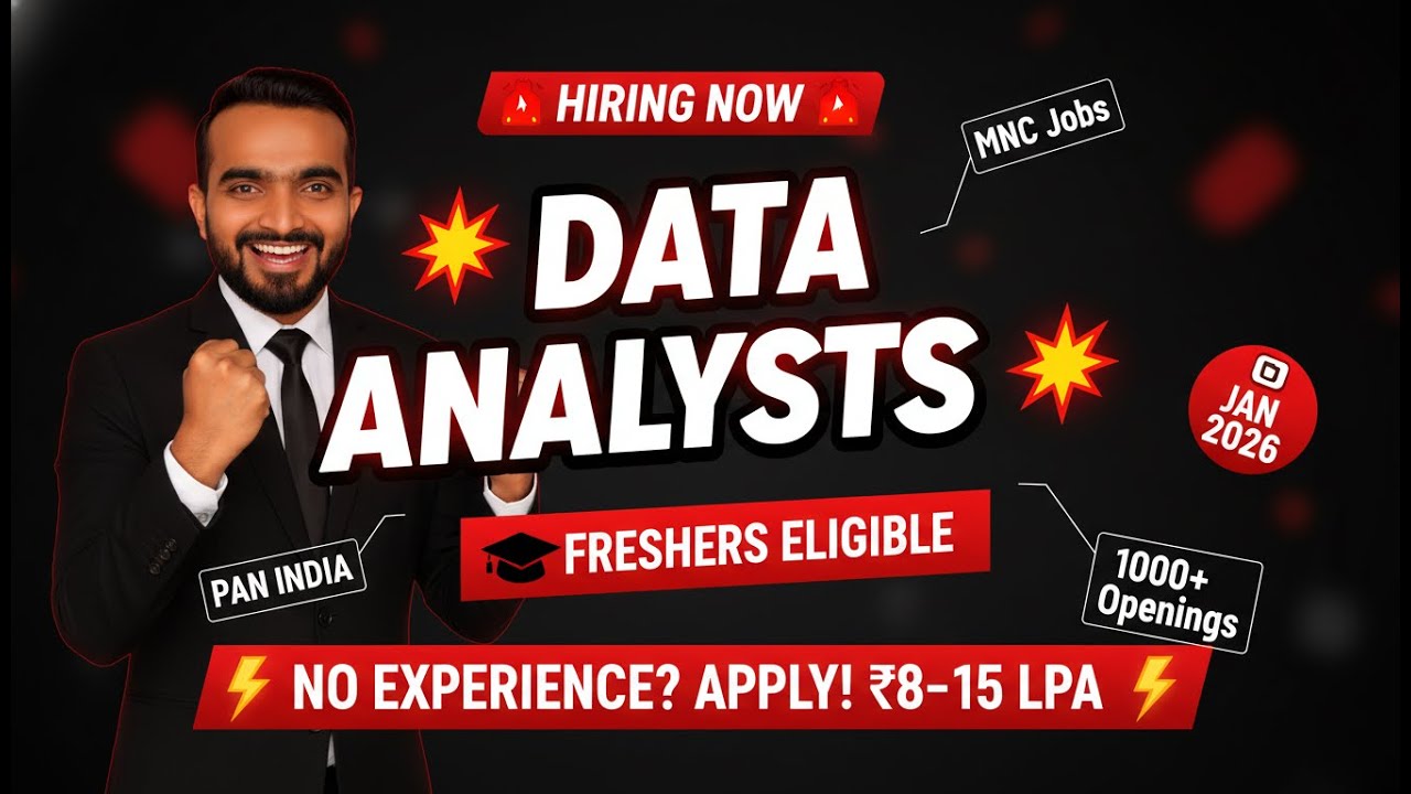 Top MNCs Hiring Data Analyst Freshers in 2026 | Data Analyst Hiring ...