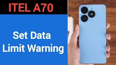 how to set data limit warning,ITEL A70 me data limit kaise set karen