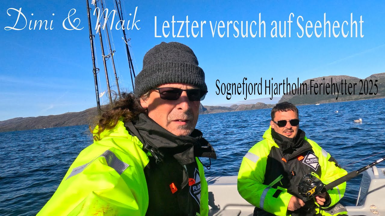 Angeln in Norwegen 2025 Sognefjord Hjartholm Feriehytter Dimi & Maik-Letzter versuch auf Seehecht