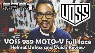 Voss 989 Moto-V helmet unboxing and first look #Helmet #VOSS #989Moto-V