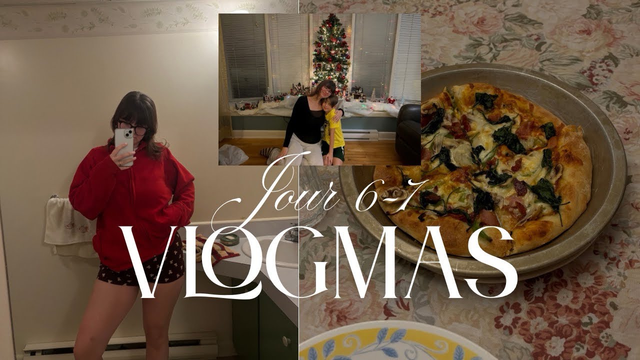 Vlogmas jour 6 & 7 ~ weekend en famille ~ déco de noël et confection de pizza ~ cozy slow living 