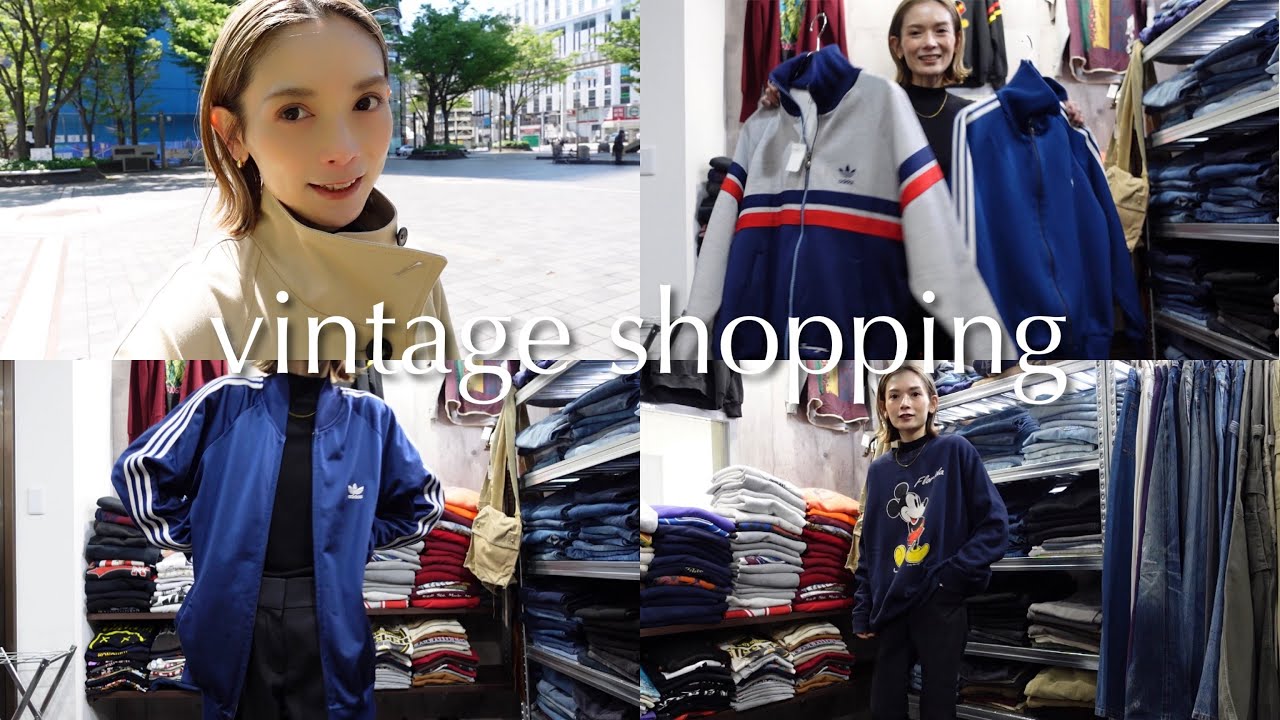 【古着屋】初の古着屋で買い物が楽しすぎた！超レアアイテムGET！【低身長コーデ】