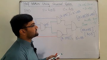 Half Adder Using Universal Gates only | Adders