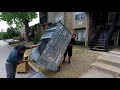 Moving a French Door Refrigerator Upstairs in Dallas,TX.