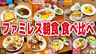 [Review] Comparing breakfast menus from 7 family restaurants! Which one has the best bread and dr...