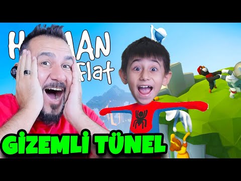 EGEMEN KAAN İLE GİZEMLİ TÜNEL BULDUK! | 4 KİŞİ HUMAN FALL FLAT OYNUYORUZ