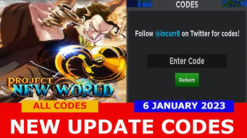 NEW CODE *Thanks for 85k Likes!* [UPDATE 5] Project New World ROBLOX | 6 JANUARY 2023