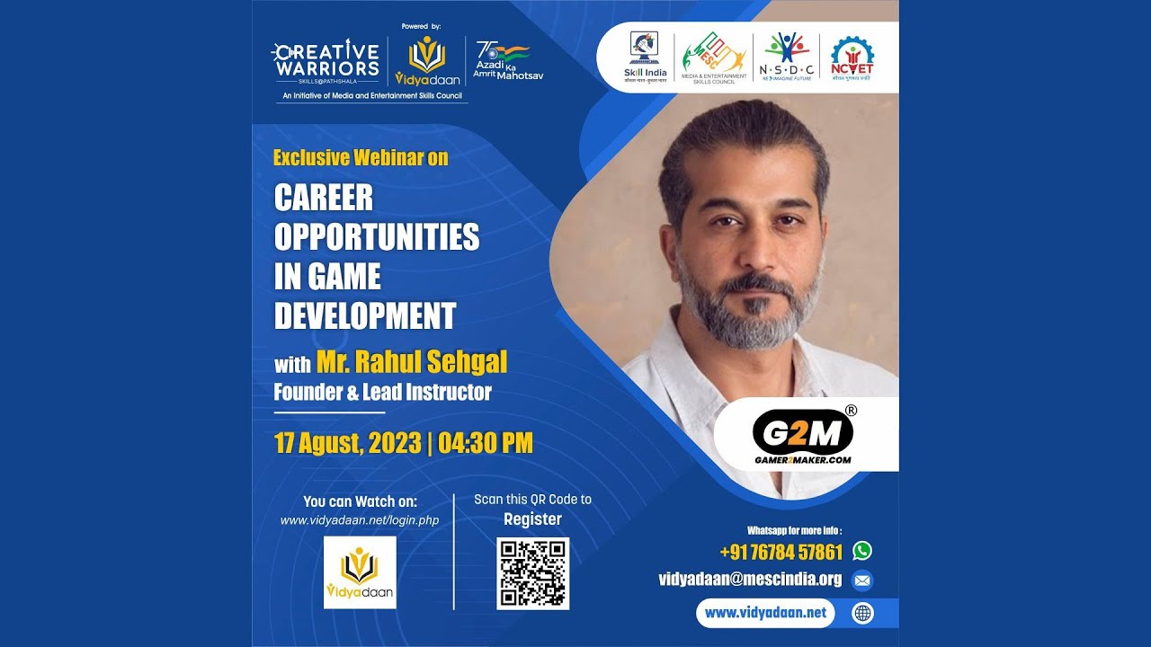 Exclusive Webinar on Career Opportunities in Game development | MESC