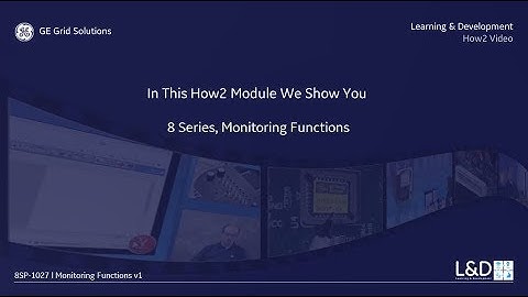 8SP-1027 l 8 Series, Monitoring Functions v1