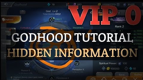 GODHOOD TUTORIAL(HIDDEN INFORMATION); MU ORIGIN 2