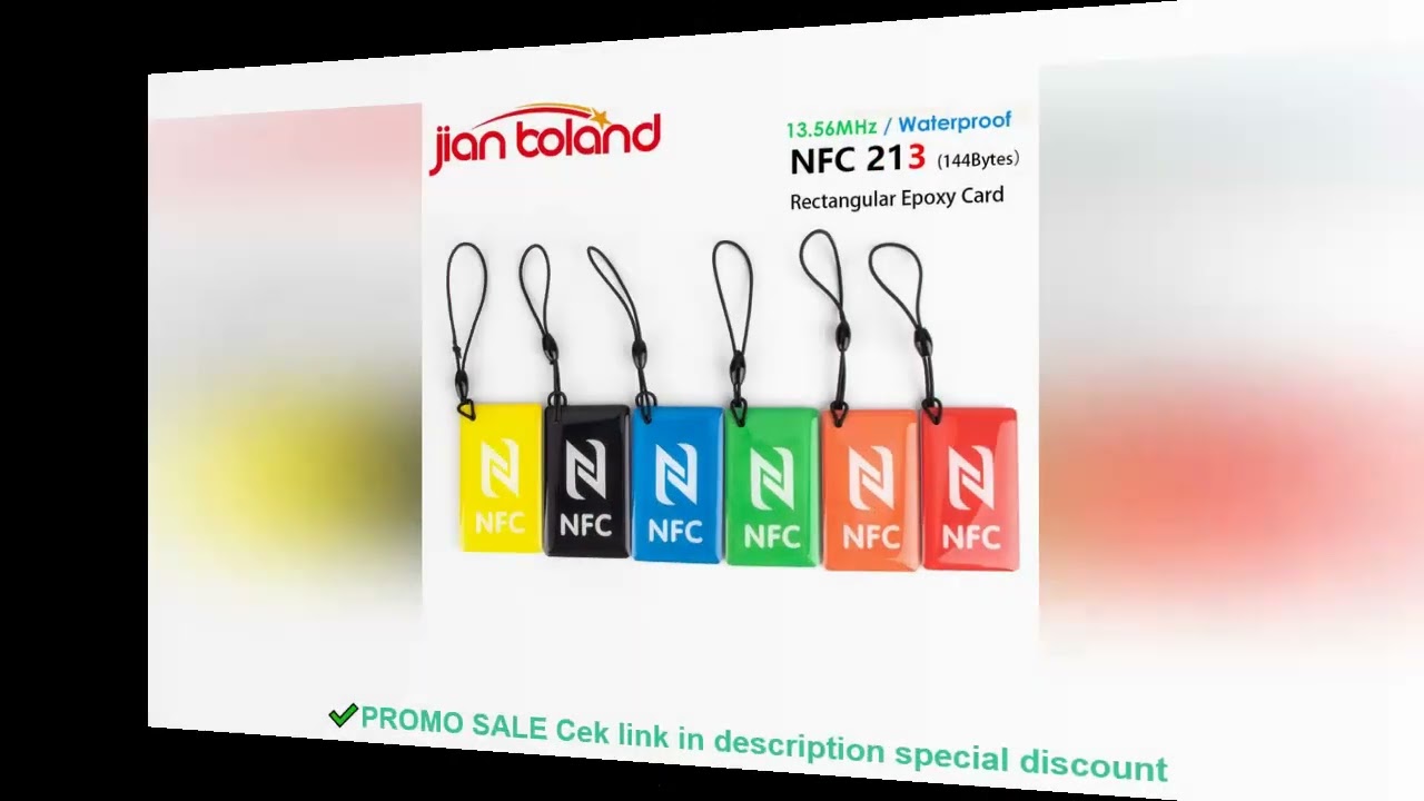 6pcs Rectangular 13.56MHz ISO14443A 144 Bytes NFC Ntag213 Epoxy Resin Tag Ntag 213 Smart Card Lable