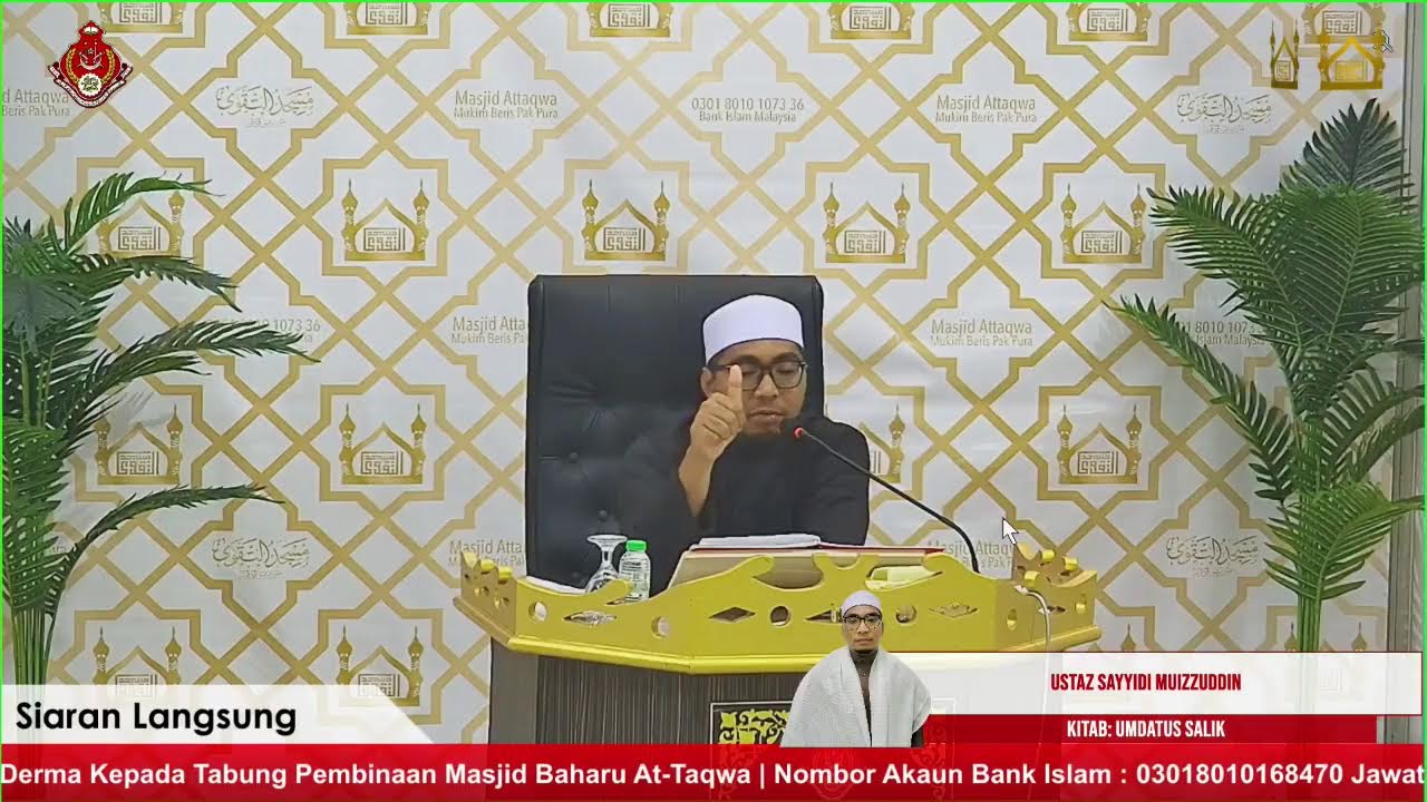 Live | Kitab Umdatus Salik | Ustaz Sayyidi Muizzuddin | 14.2.2026